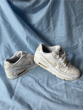 Nike Kids White with Cream Accents Air Max Sneakers
